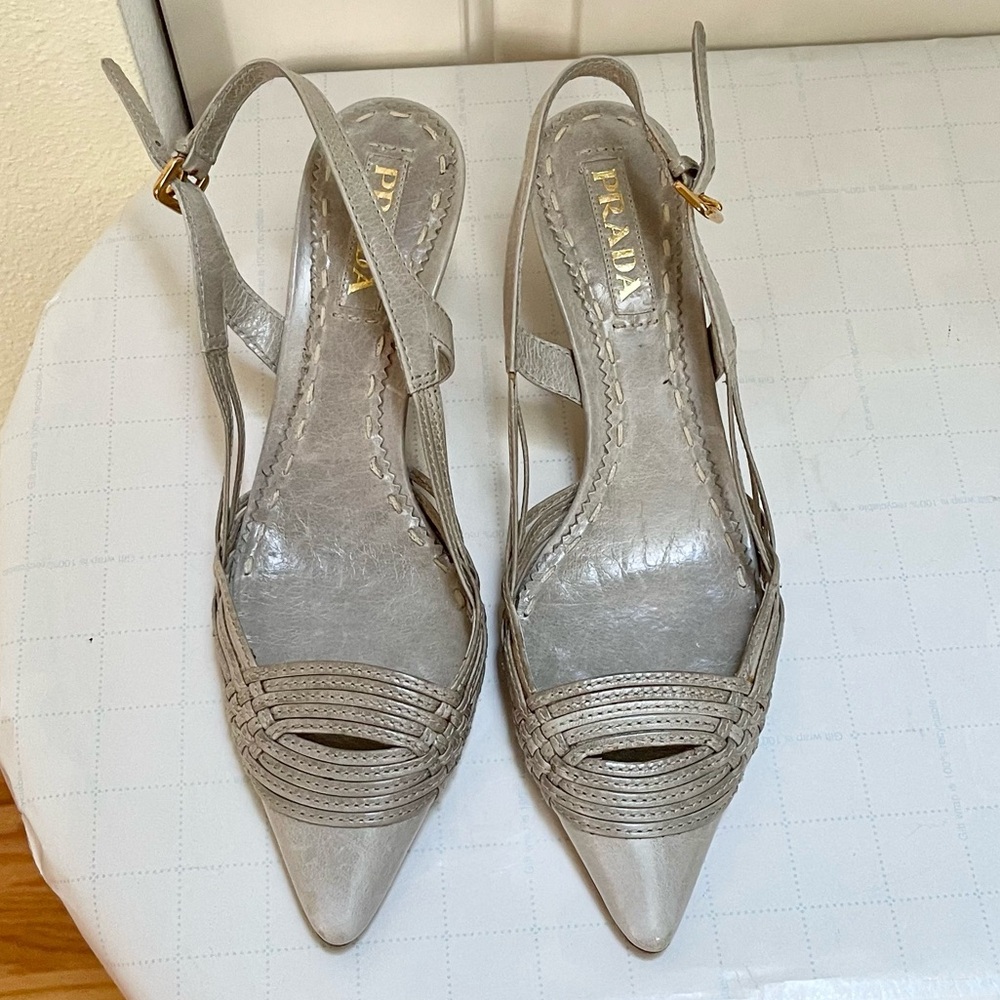 Authentic Prada Slingback Shoes - image 2
